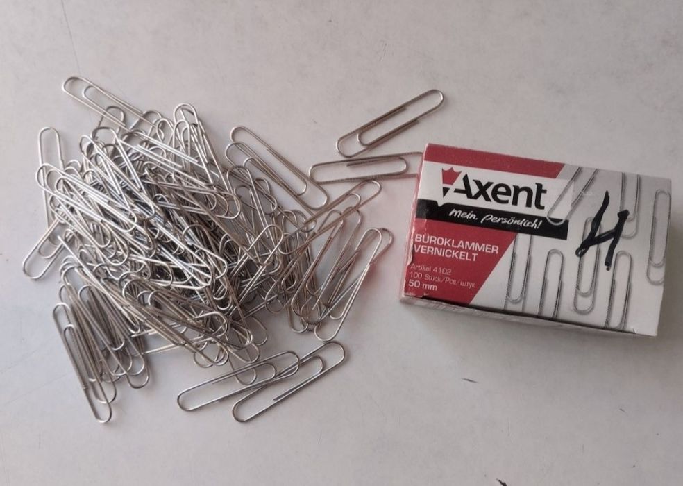 Канцелярські скріпки 50мм  Скрепки канцелярские 50мм