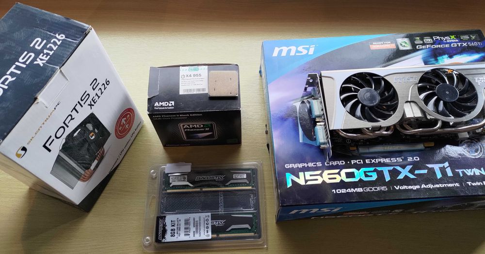 gwarancja gtx 560ti + phenom II x4 955 + fortis 2 + ddr3 8gb ballistix