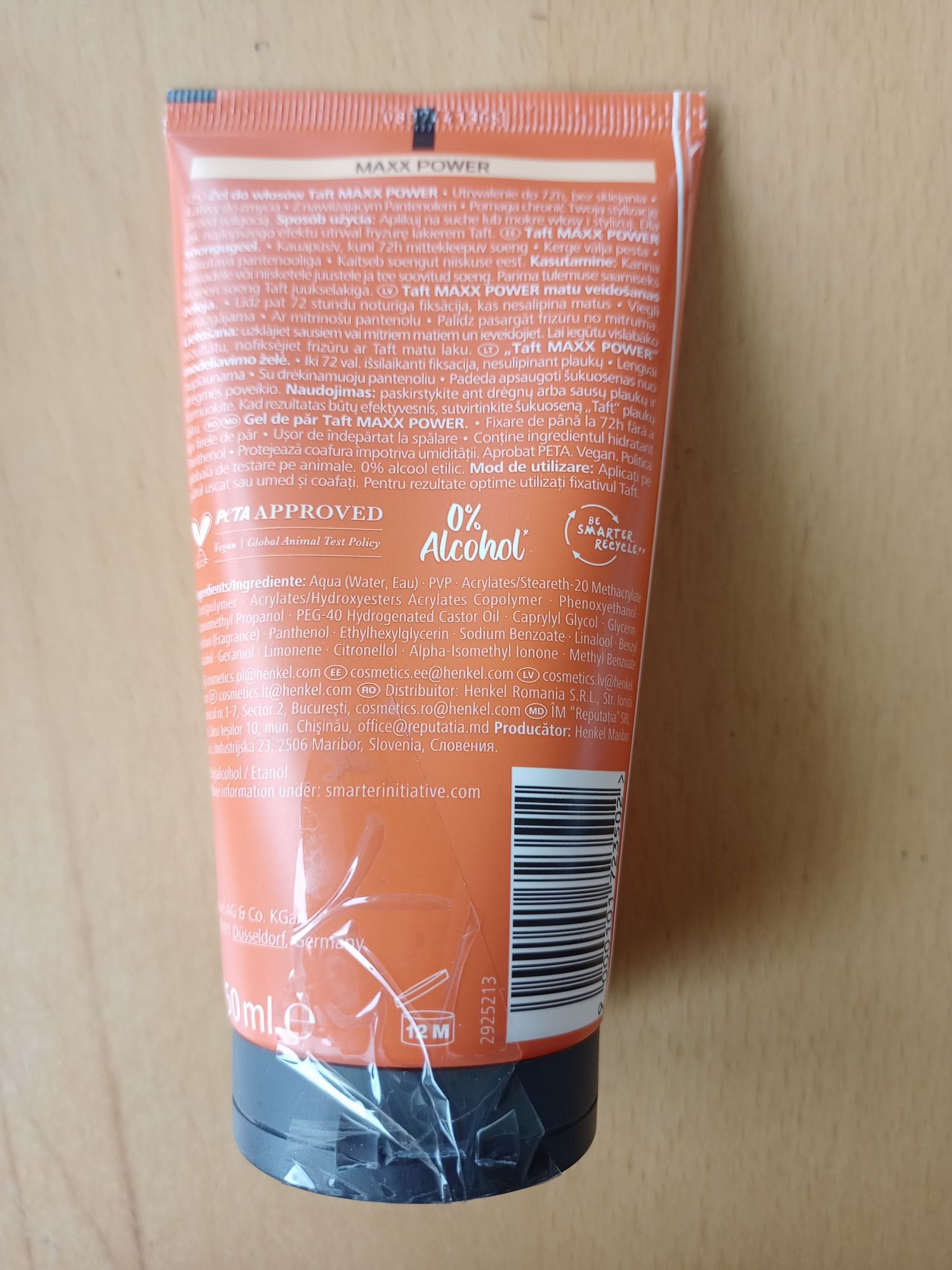 Żel do włosów taft max power