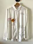 Camisa Desigual patch mensagens - spring tour/ girassol (NOVA!)