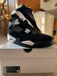 DXD\Butymęskie Jordan4 Biżuteria Retro'Czarnbiały|Ładny naszyjnik.37.5