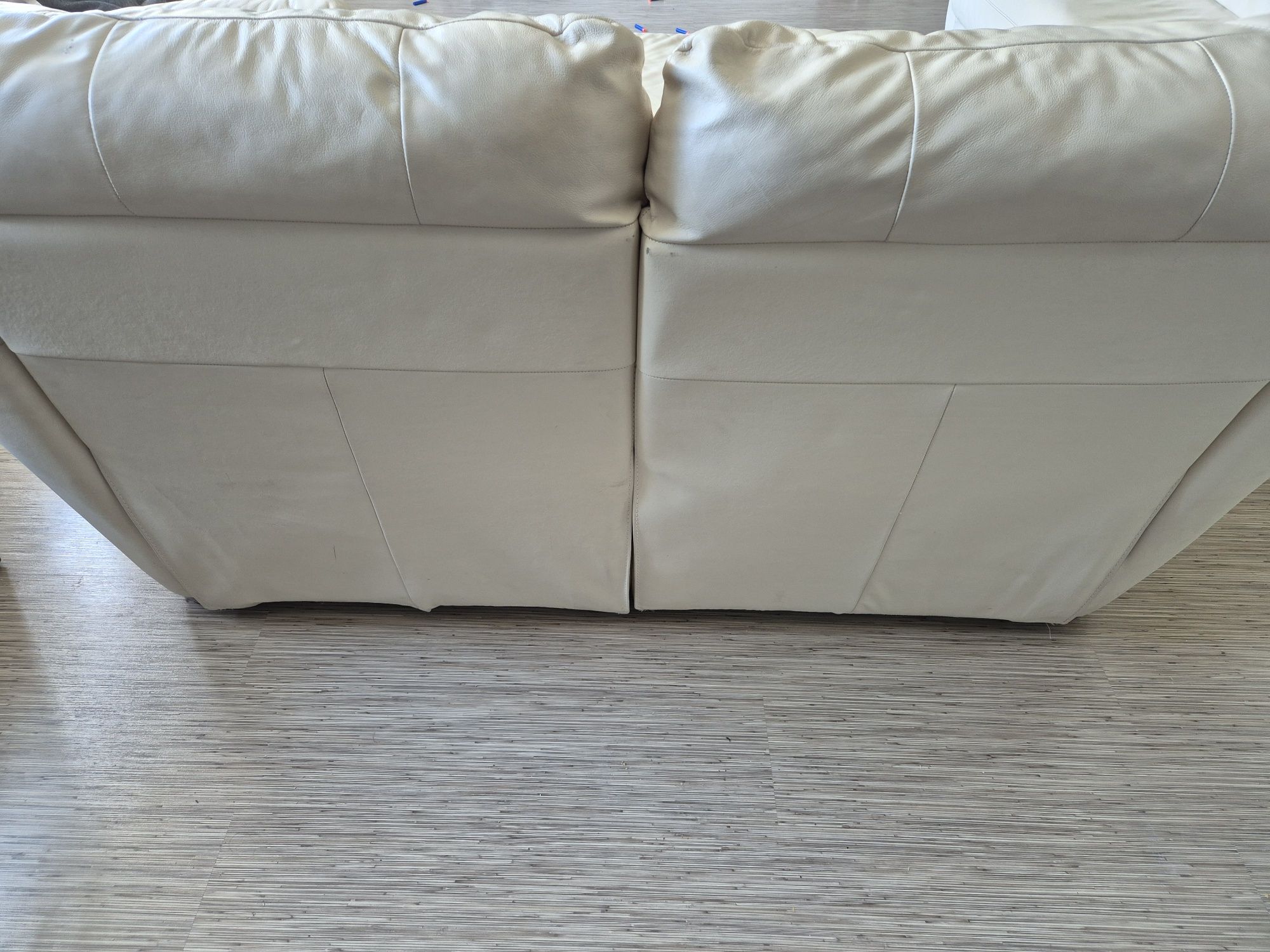 Komplet wypoczynkowy sofa z funkcją spania fotel relaks skóra