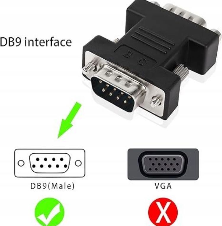 Złącze Rs232 Db9 męski na Db9 męski