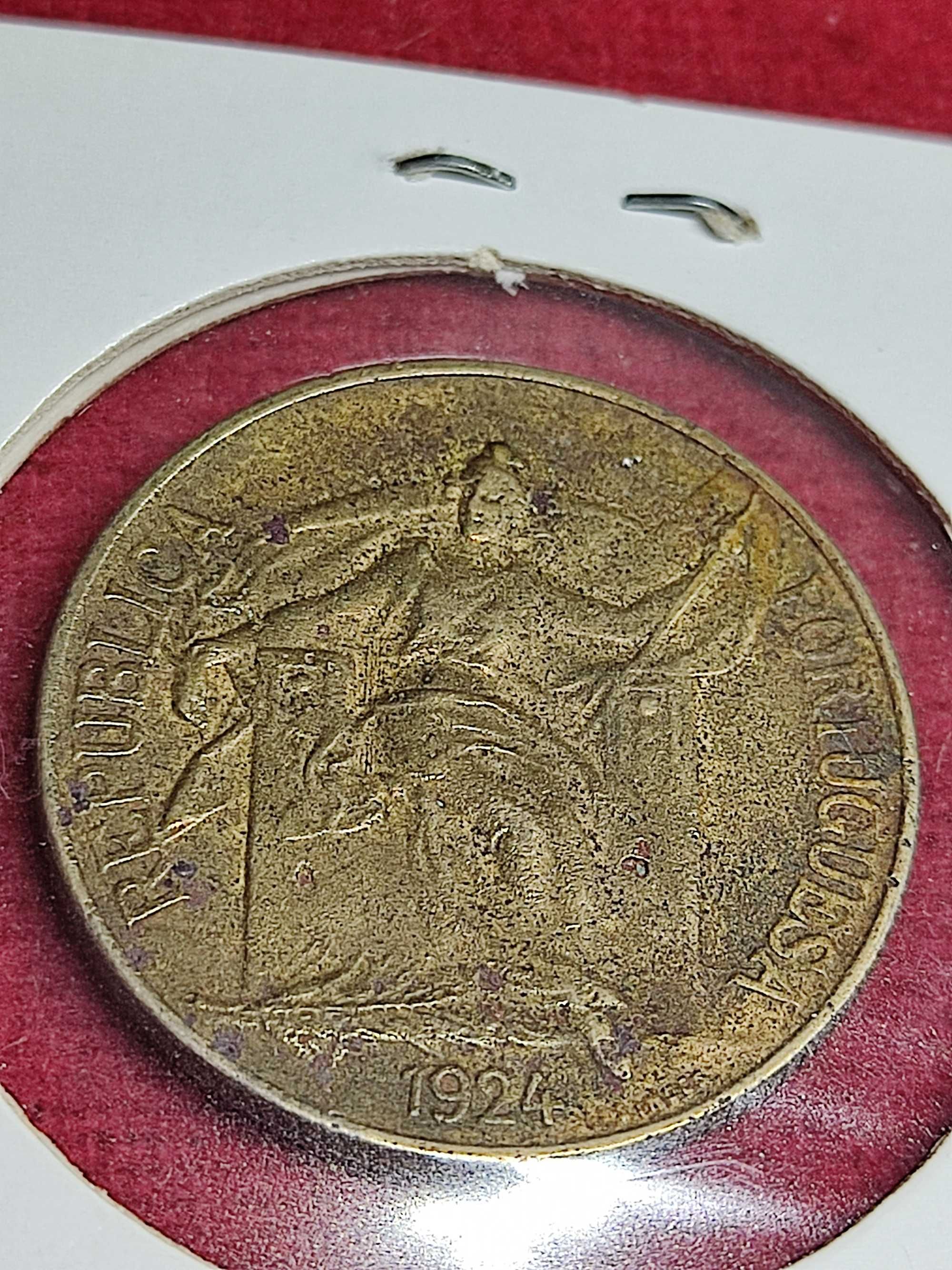 1 escudo 1924, lote 3 moedas, C080