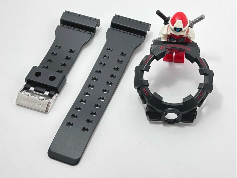 Bezel + pasek Casio G-shock GA-700 GA-710 Czarno/czerwony