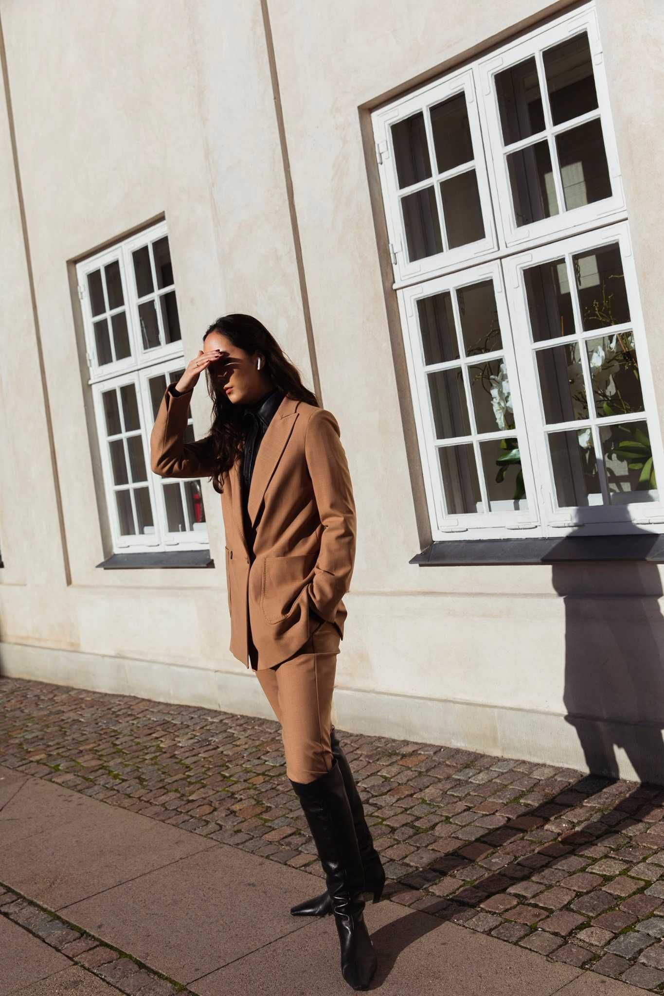 Marella wełniany kostium garsonka spodnium  M 38 maxmara Max Mara