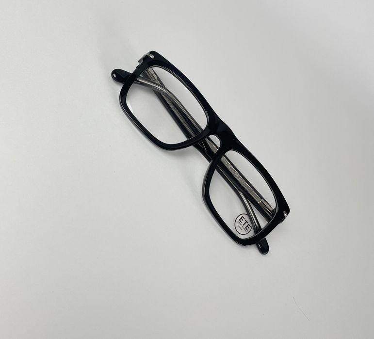 Okulary oprawki ETE unisex - czarne, acetat, klasyczne