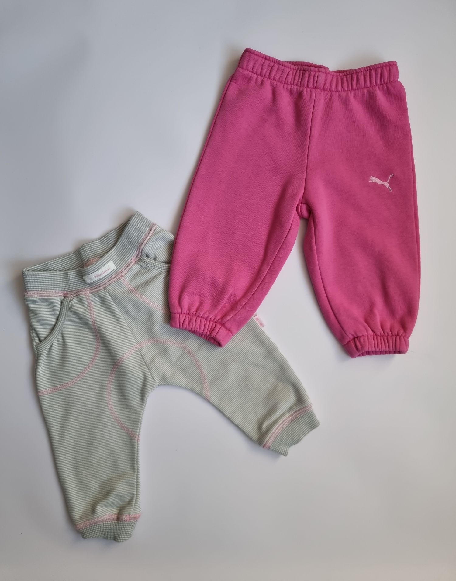 Spodnie dla dziewczynki szare i różowe rozmiar 68 puma