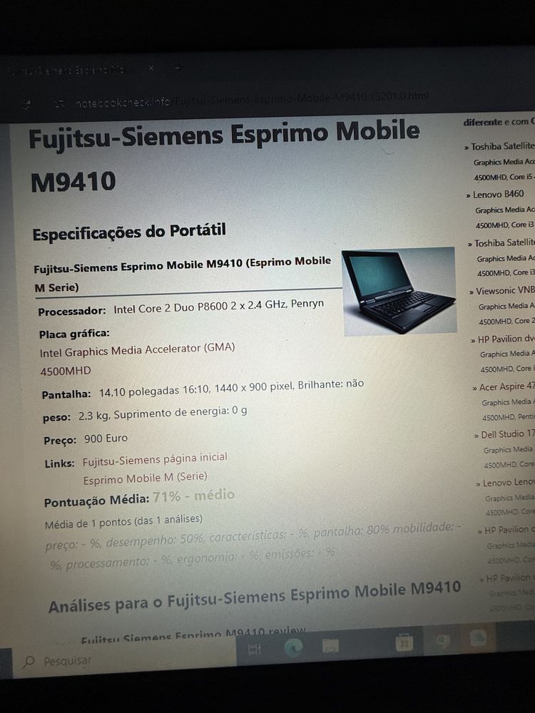 Portatil Fujitsu