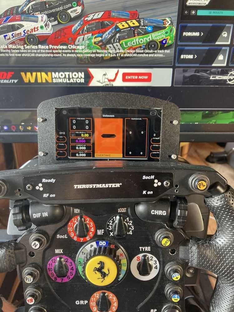 Sim Dashboard dla Thrustmaster T300/Ts-pc Ferrari f1 Wheel add on