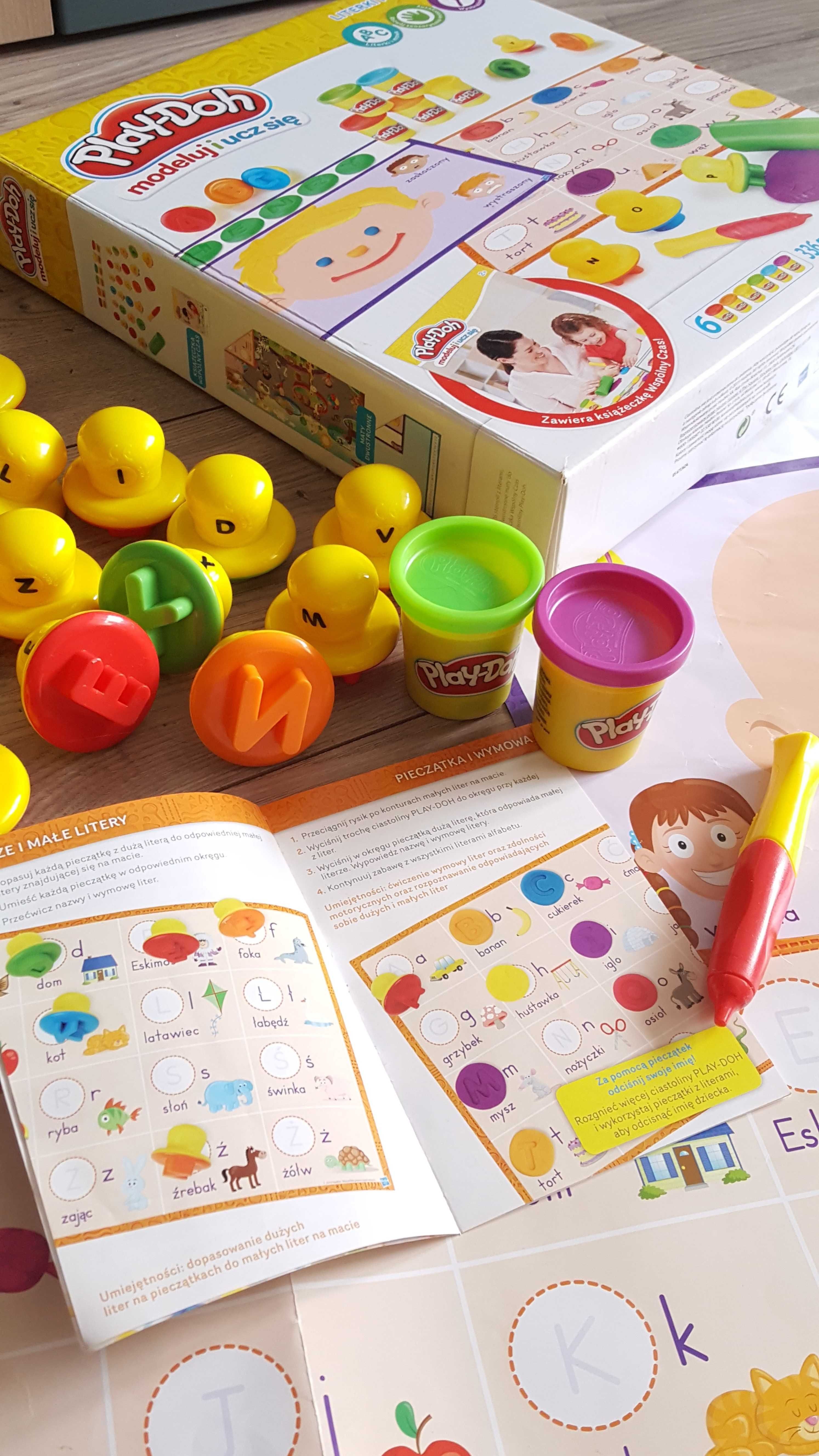 Play-Doh Modeluj i Ucz się pieczątki literki nauka czytania