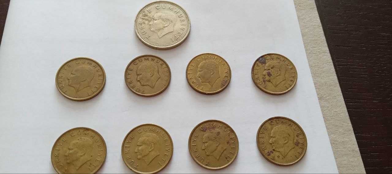 Turcja 9 monet lira