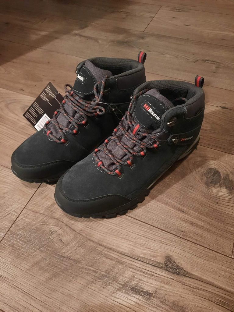 Nowe buty męskie zimowe skórzane trekkingowe Hi Mountain rozmiaru 44