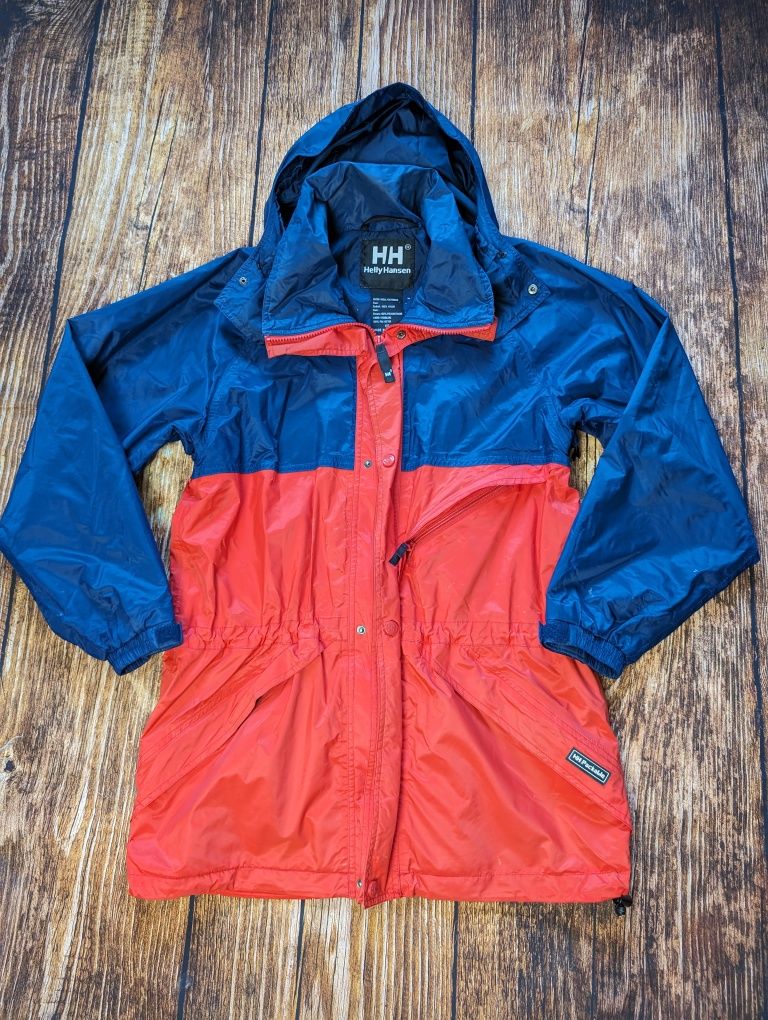 Czerwono niebieska kurtka Helly Hansen vintage wiatrówka outdoor