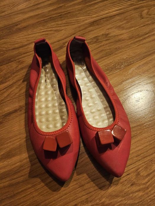 buty baleriny damskie_NIna Basco_czerwone