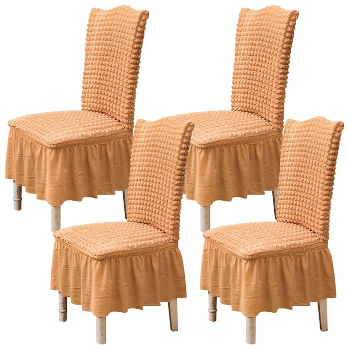Pokrowce Elastyczne Dekoracyjne na Krzesła 4 szt. Pomarańczowe