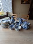 Rosyjski Imperialny Zestaw Porcelanowy Łomonosova ,,Śpiewajacy Ogród"
