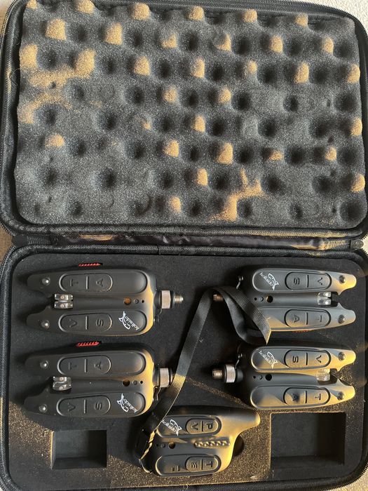 Sygnalizatory brań hokaido z centralką zadbane w etui wedkarstwo