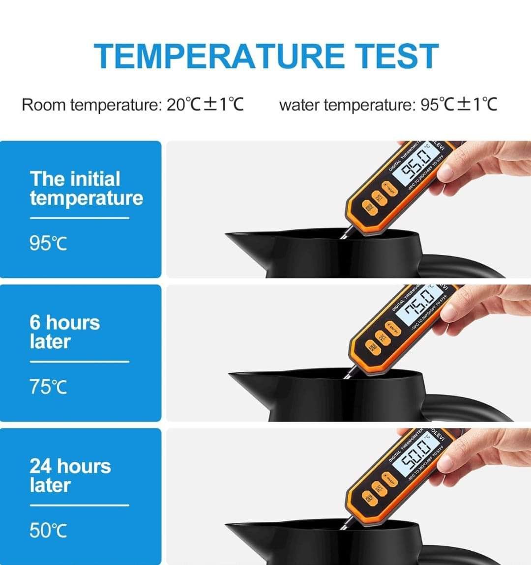 Uootach 1.8 L termos dzbanek izolowana ze stali nierdzewnej