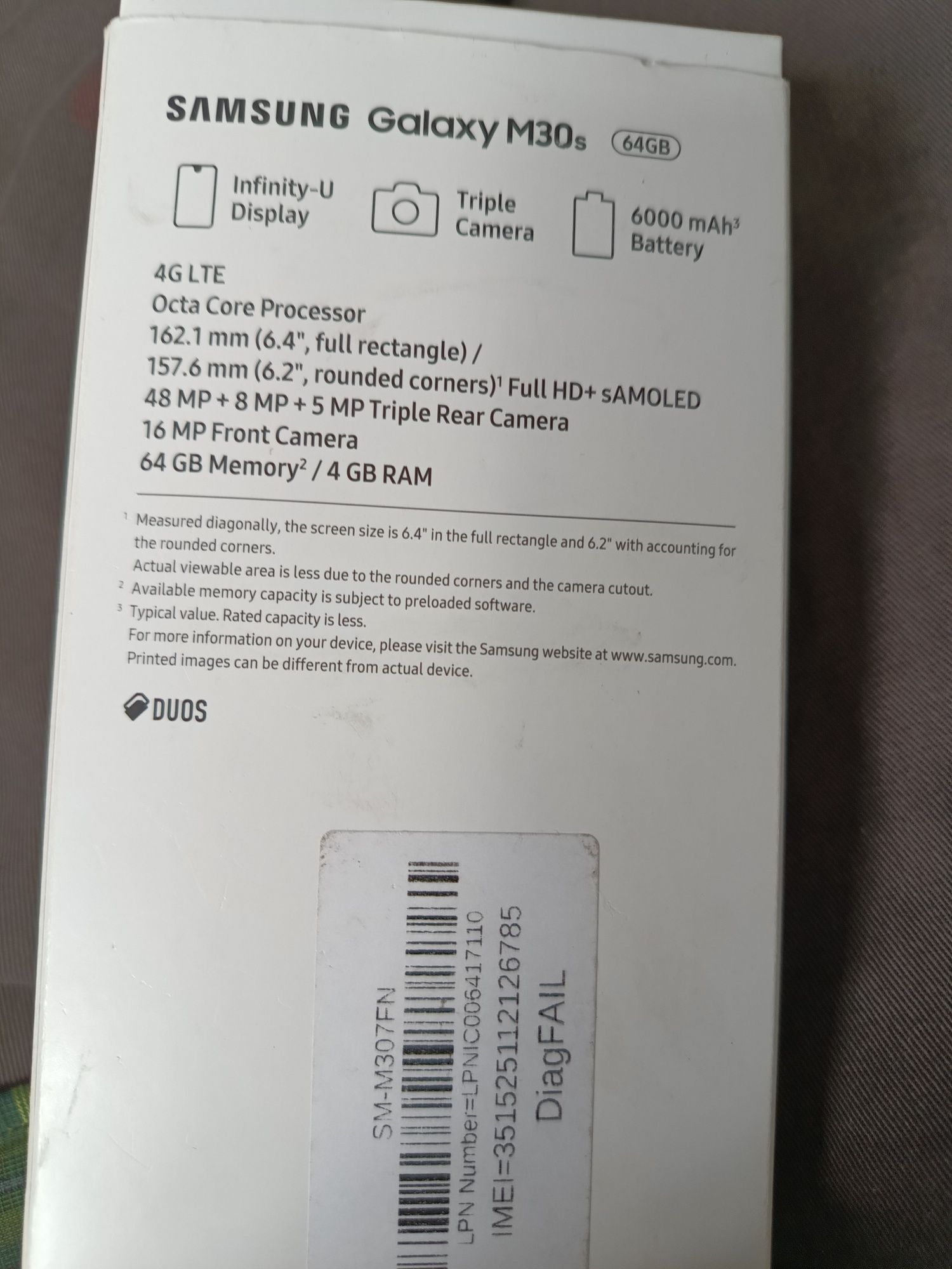 Galaxy M 30s 4 / 64 GB