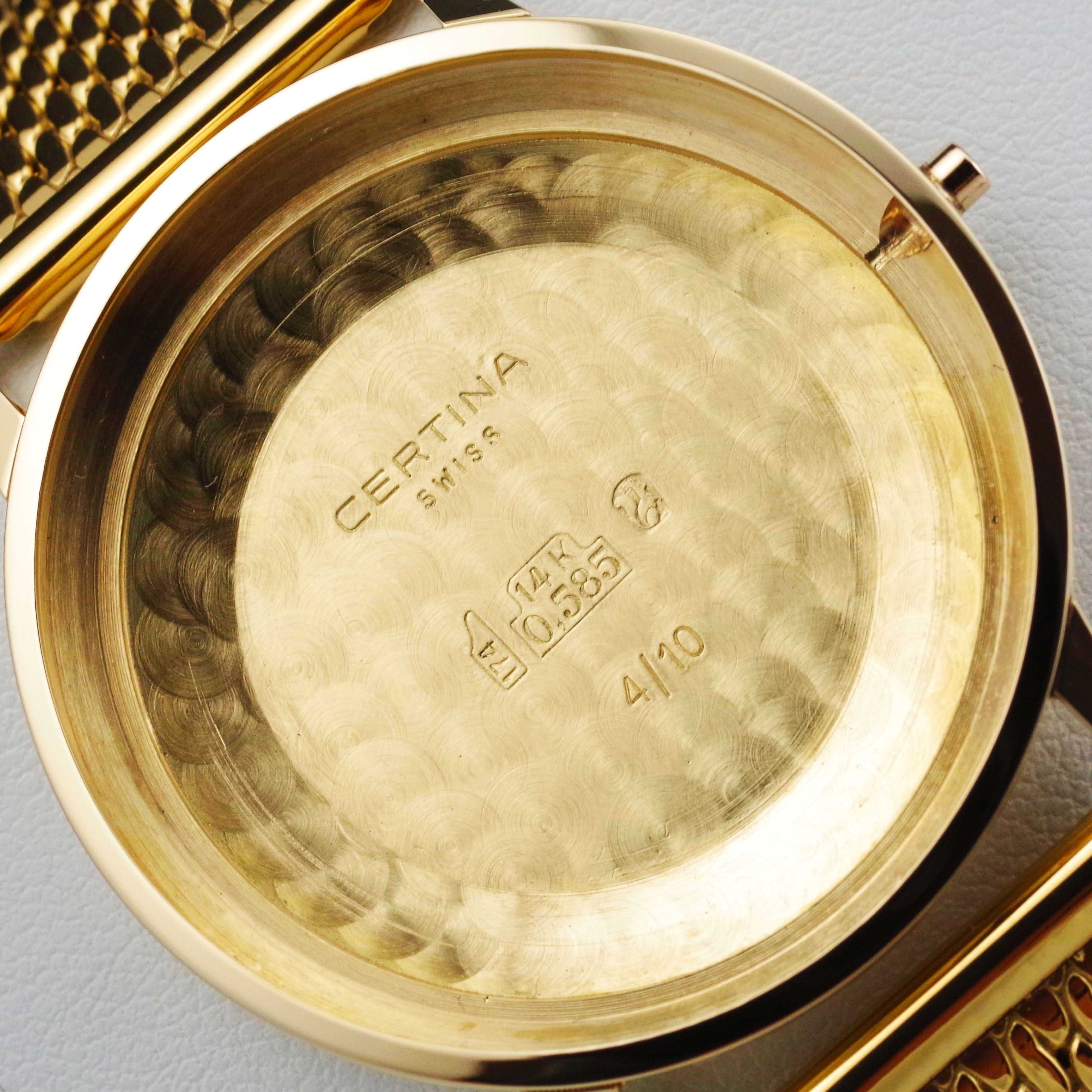 CERTINA NEW ART zegarek męski VINTAGE 1965 lite ZŁOTO 14K / 585 + BOX