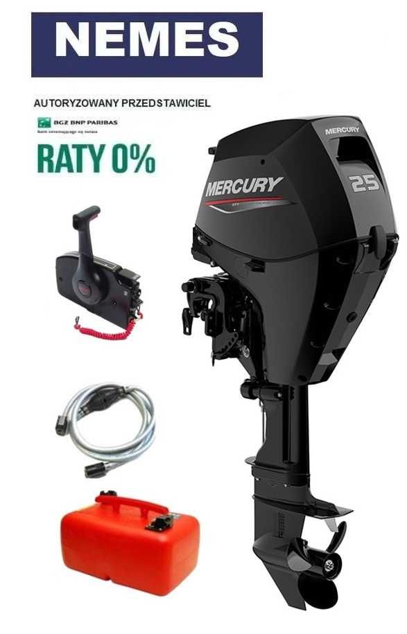Silnik zaburtowy Mercury F25 ELPT EFI (długi 20")Power Trim,nowy RATY