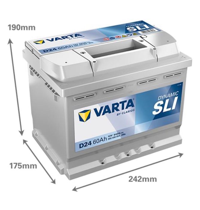 Nowy akumulator Varta SLI Dynamic D24 12V 60ah 540A FV/GWAR