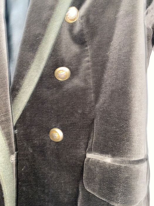 Blazer em veludo verde escuro massimo dutti