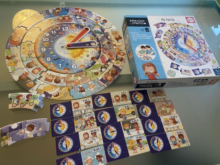 Jogo puzzle aprende as horas - educa