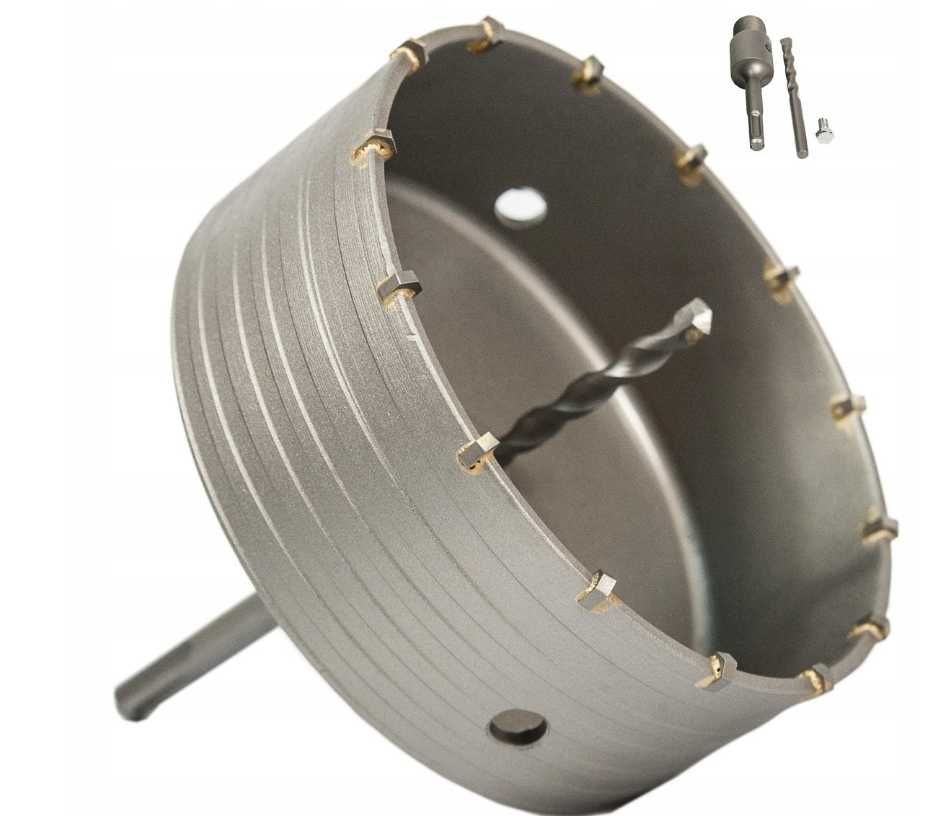 Otwornica do betonu 150mm SDS Plus + wiertło prowadzące