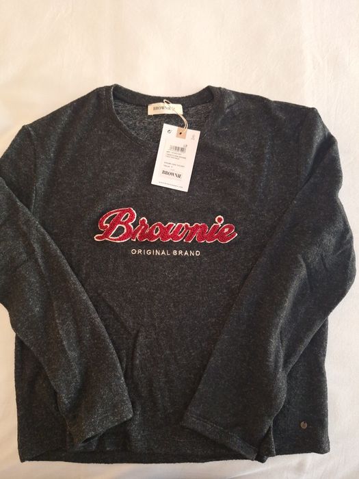 Camisola de malha Brownie cinzenta