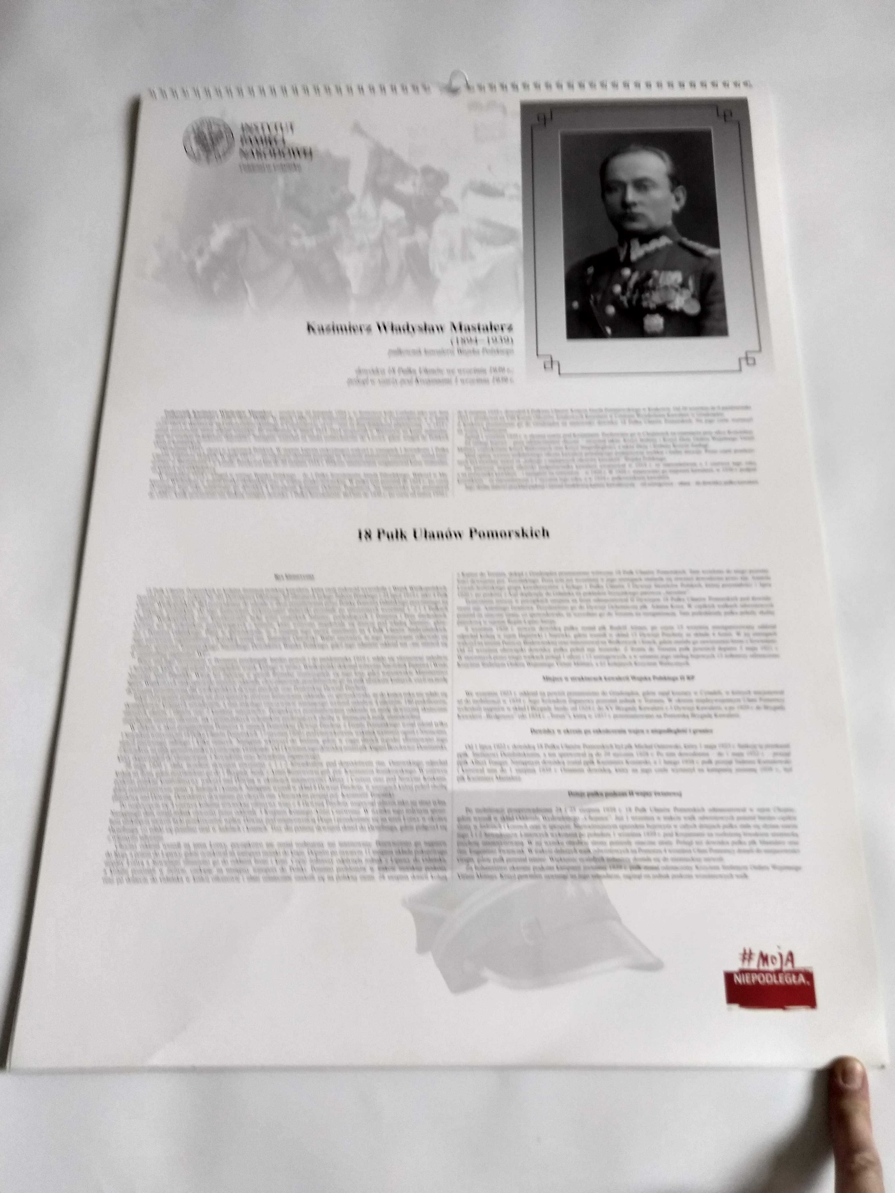 ARTYLERIA I KAWALERIA KONNA polska - Kalendarz IPN 50x70 cm Wyjątkowy