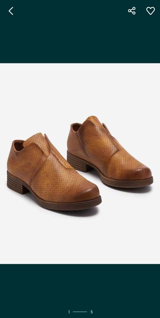 Brązowe eleganckie półbuty 38