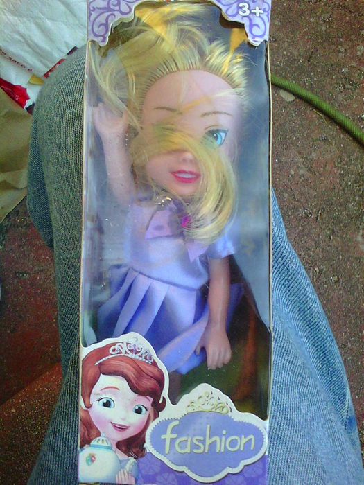 boneca na caixa princesa Sofia knock off