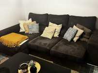 Sofa 3 lugares chaise loungue c/arrumação - Lourini