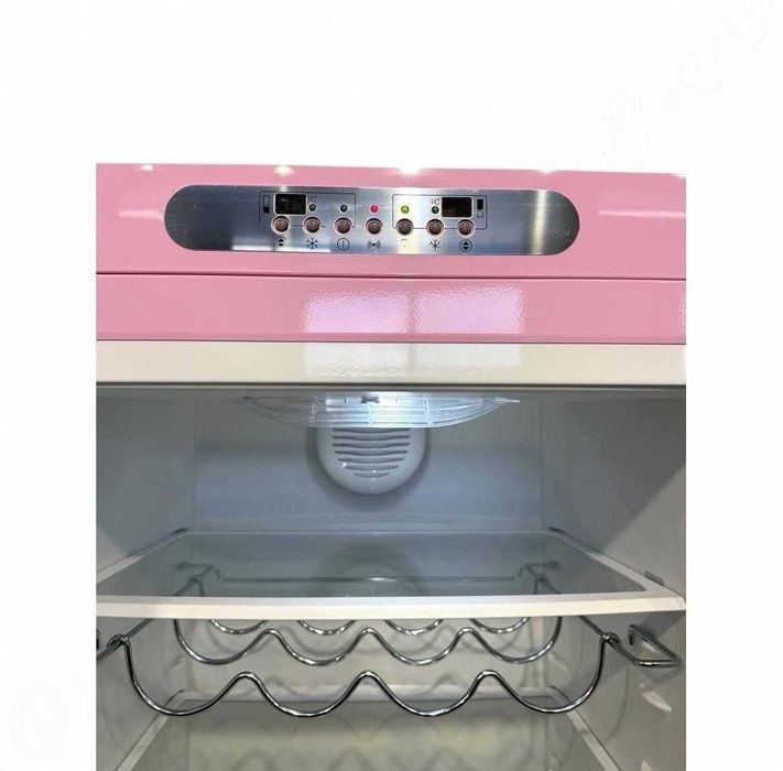 Холодильник SMEG / СМЕГ FAB32LRON1, ретро, 2-кам. рожевий