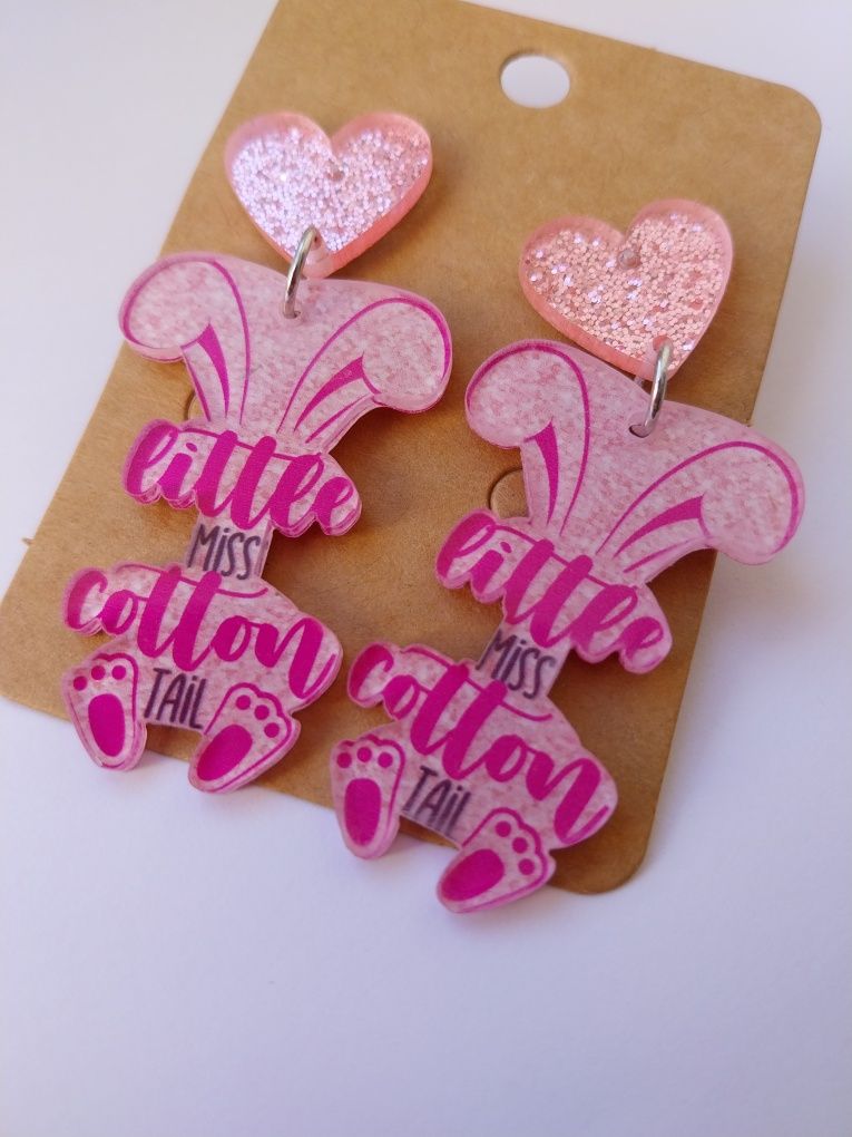 Brincos compridos | Miss Tail "Little Cotton" | pendentes | leves