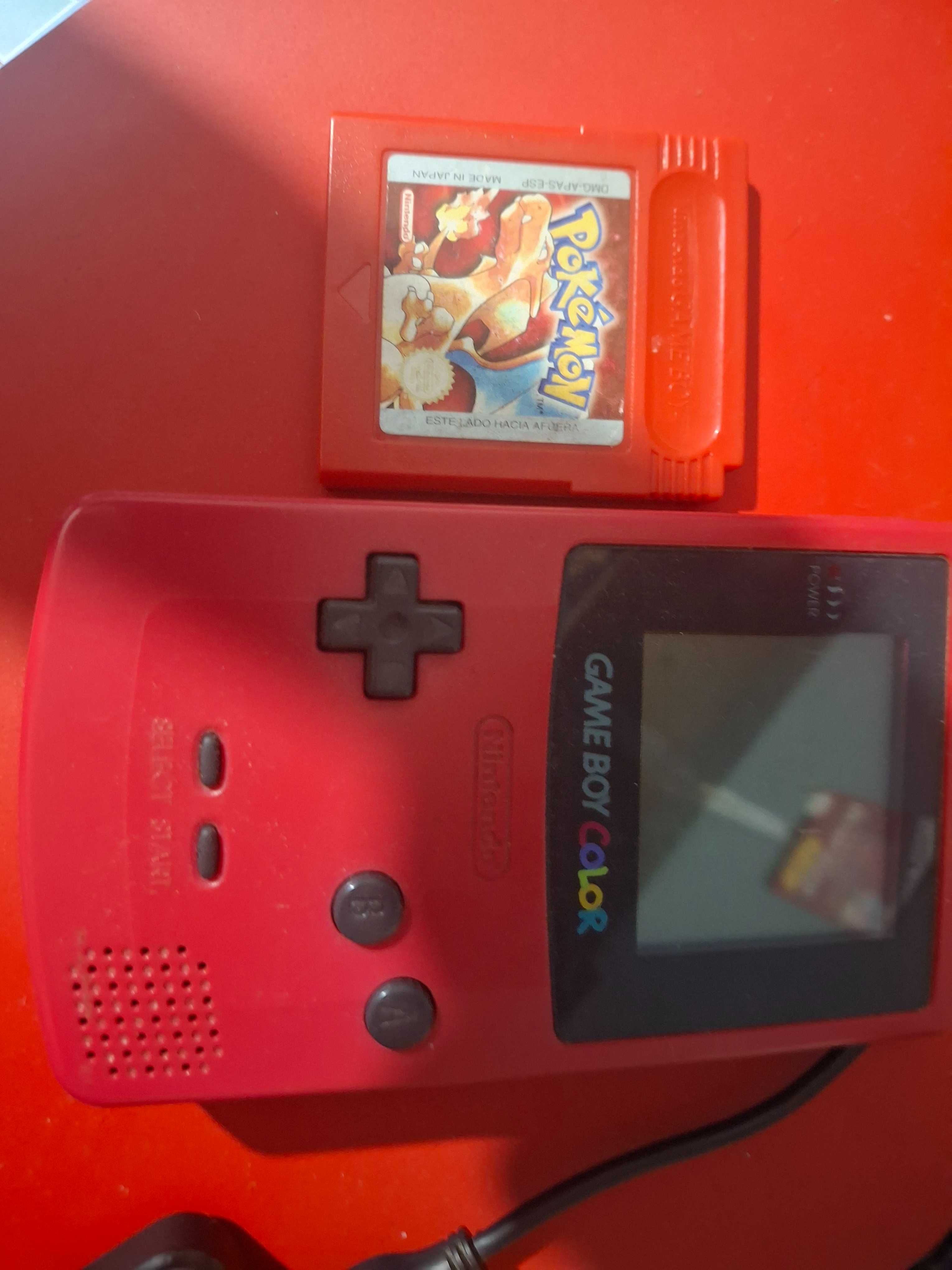 Gameboy color + jogo fire red versao ESP