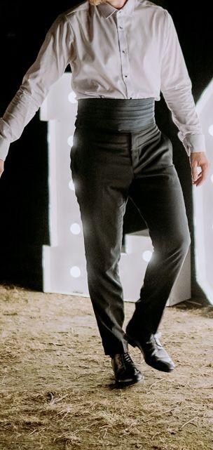 Smoking ślubny czarny BYTOM plus dodatki