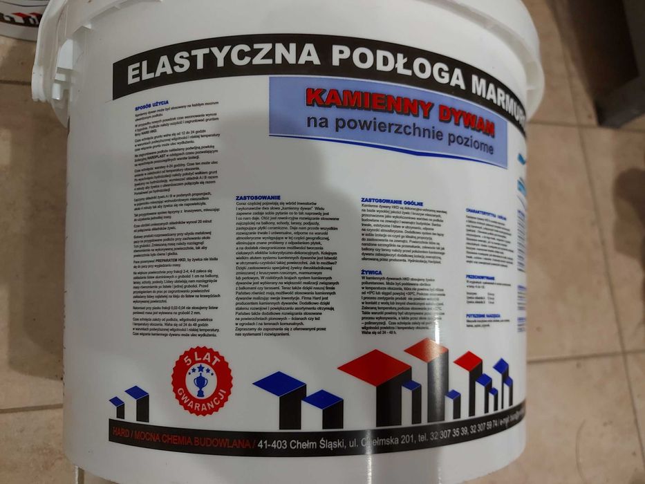Kamienny dywan Elastyczna Podłoga Marmurowa Żywica Posadzka HKD Hard