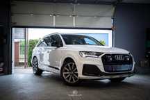 Audi Q7 309 km! S-line, tylna oś skrętna, pneumatyka, panorama, pierwszy wł.
