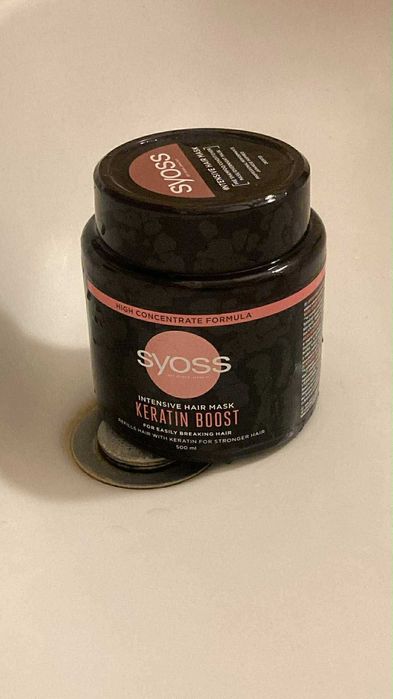 syoss keratin boost maska z keratyną keratynowa odbudowująca UŻYTE 1/2