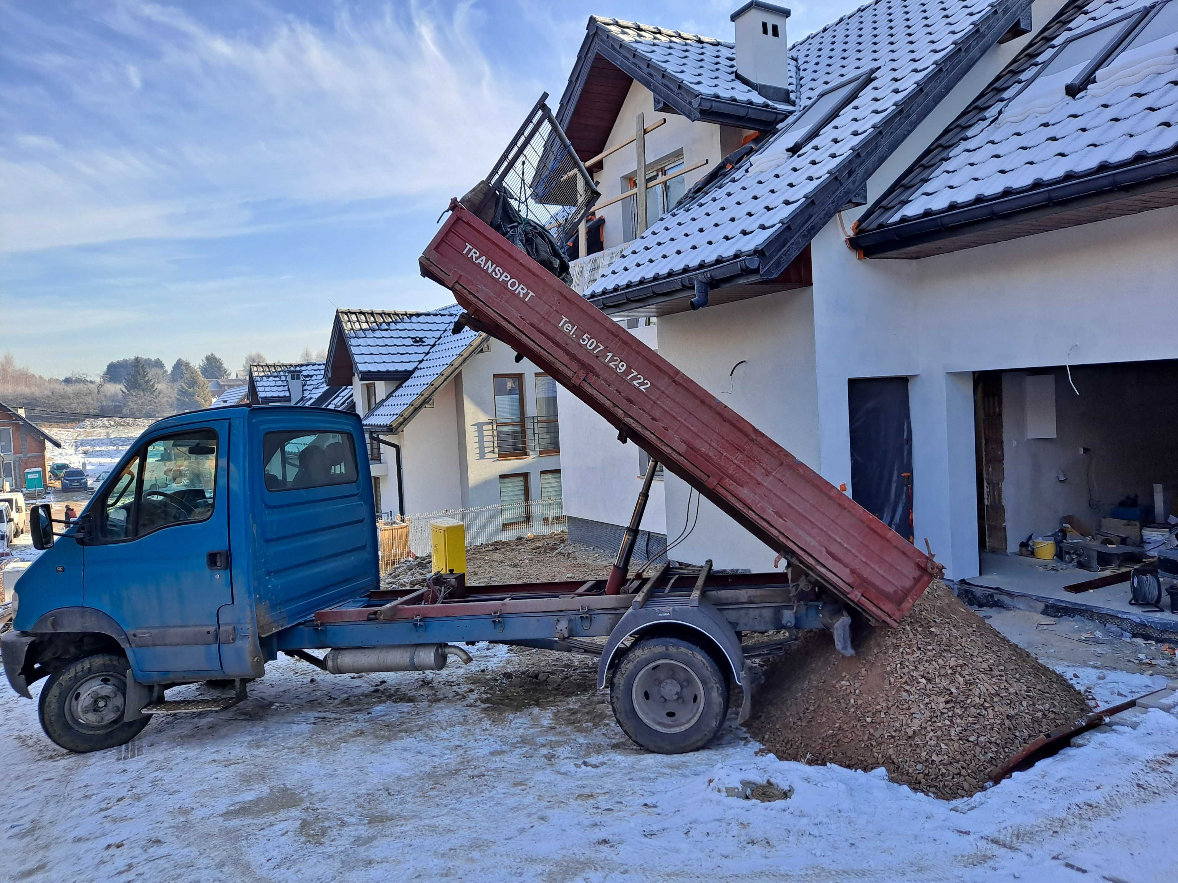 Kruszywa, kamień, tłuczeń, żwir, kliniec, piasek, spóła, mała wywrotka