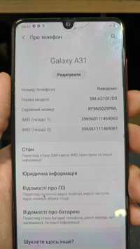 Samsung a31 4/64 розбитий екран