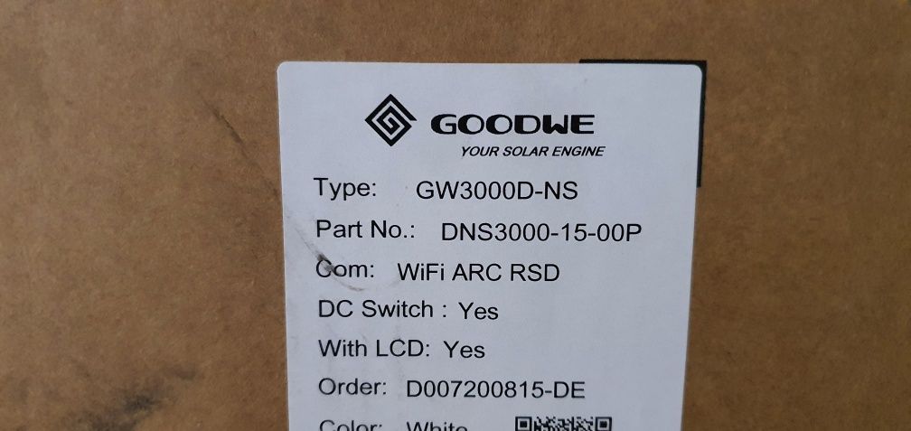 Nowy Goodwe GW3000D-NS wifi falownik fotowoltaiczny inwerter