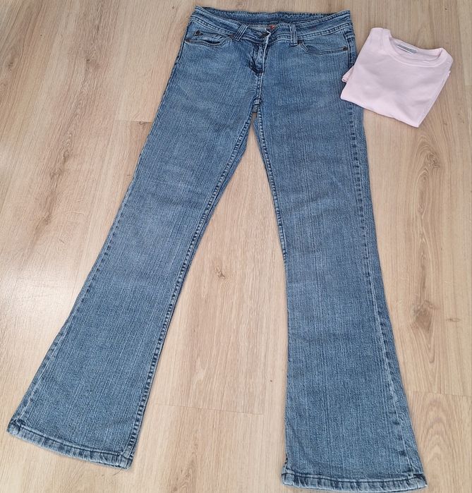 Jeansy damskie firmy Denim Co rozmiar 38 podkoszulek Next