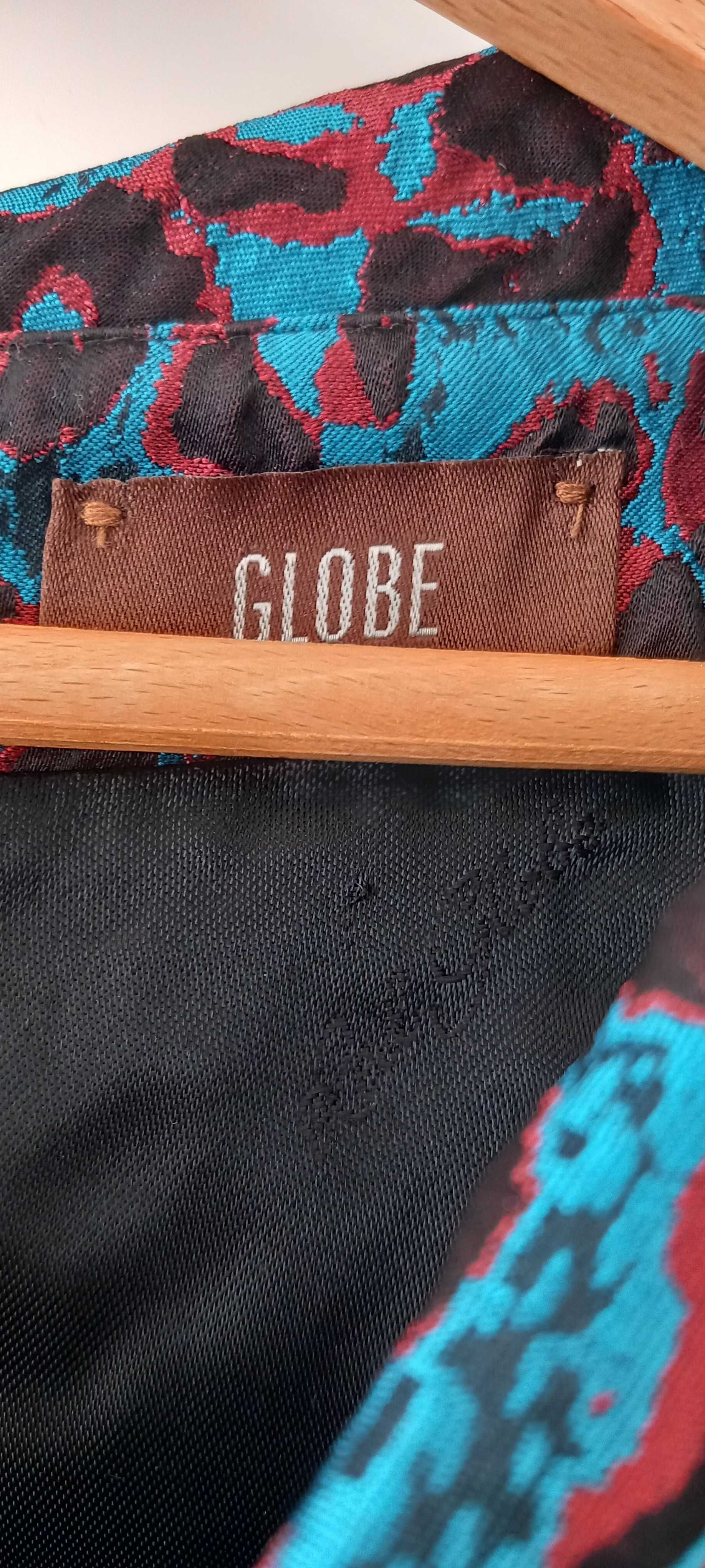Vestido magnífico em brocado padrão leopardo Globe M