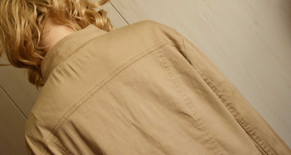 Kurtka 52 6XL ramoneska bawełna przejściowa katana dżinsowa jeansowa