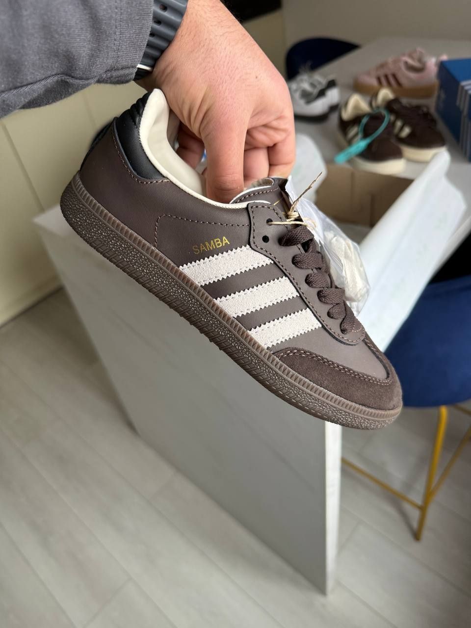 р36-40 Кросівки adidas samba brown beige