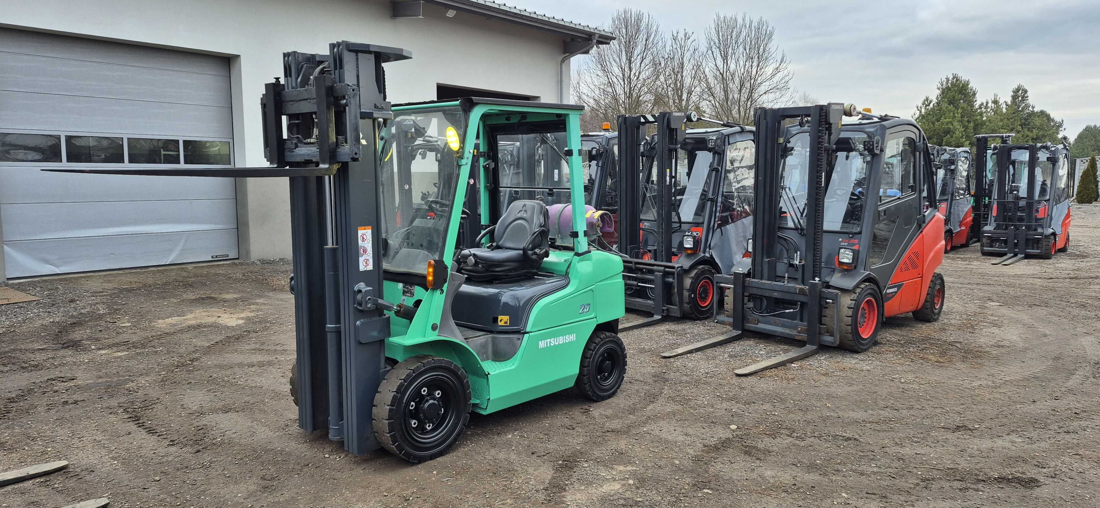 Wózek Widłowy Mitsubishi FG25NT - Rok 2014 - Triplex 5.50 m - Stan BDB